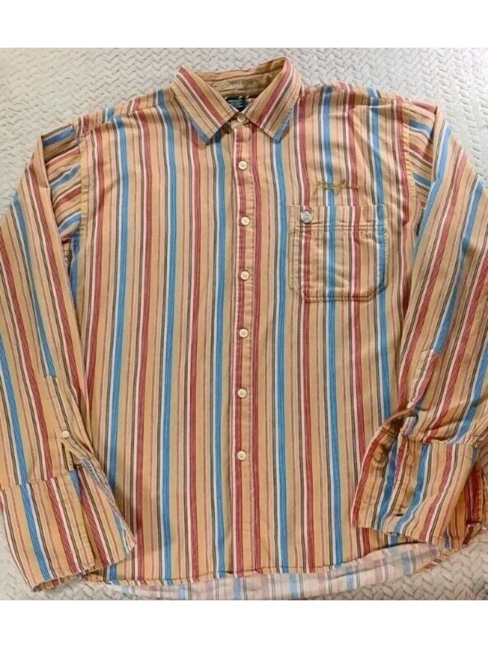 Phat Farm - XL - Cotton Shirt Button Up Striped Y2K Streetwear Rap Hip Hop 90s